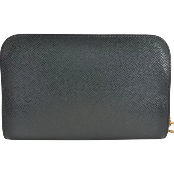 067229BH (L3) Louis Vuitton Clutch Bag Baikal Green Taiga Leather - Picture 2 of 11